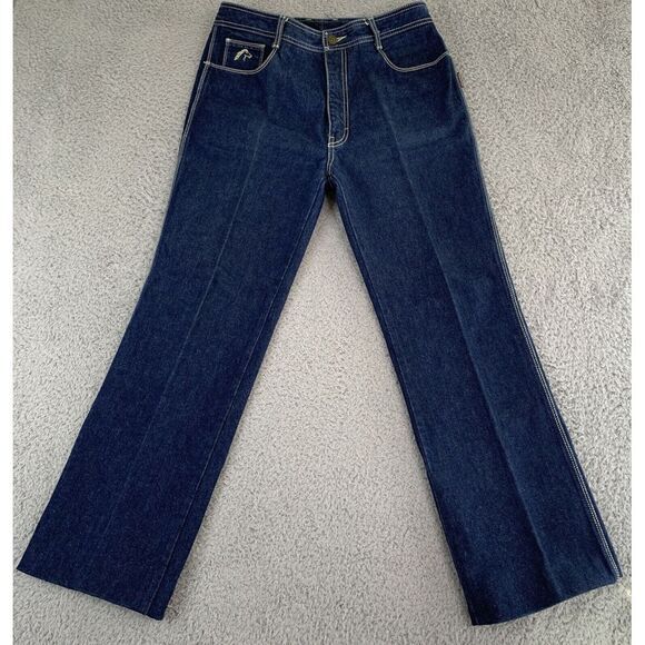Vintage JORDACHEWomensSize 33Blue Jeans RN‎ 52992Zip Button Logo Western